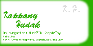 koppany hudak business card